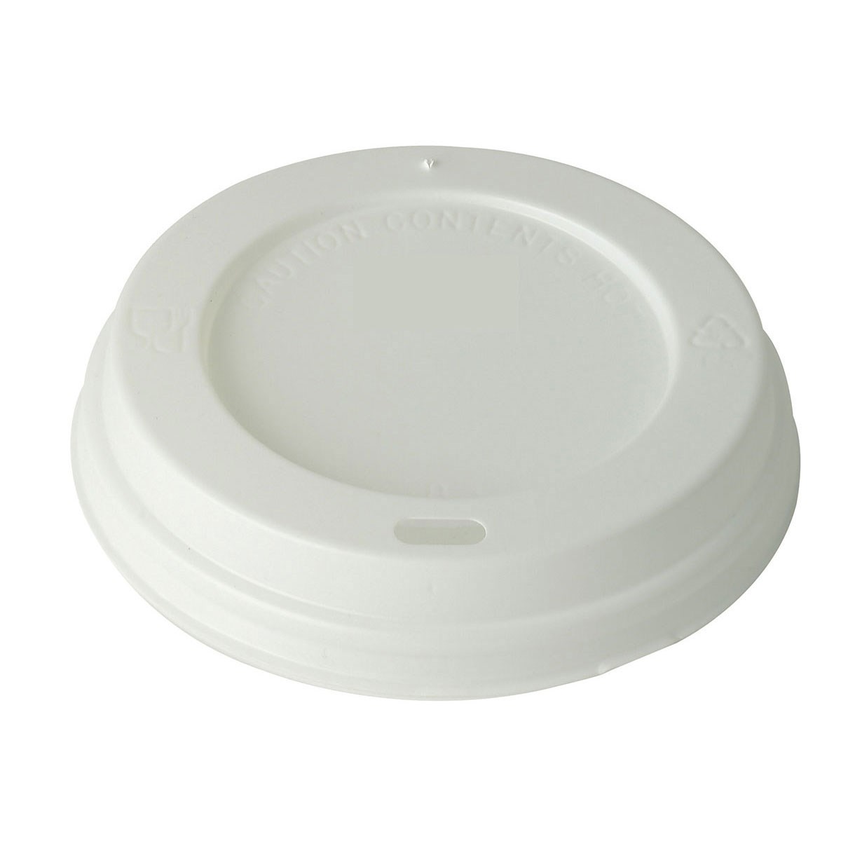 White Plastic Hot Coffee Cup Lids