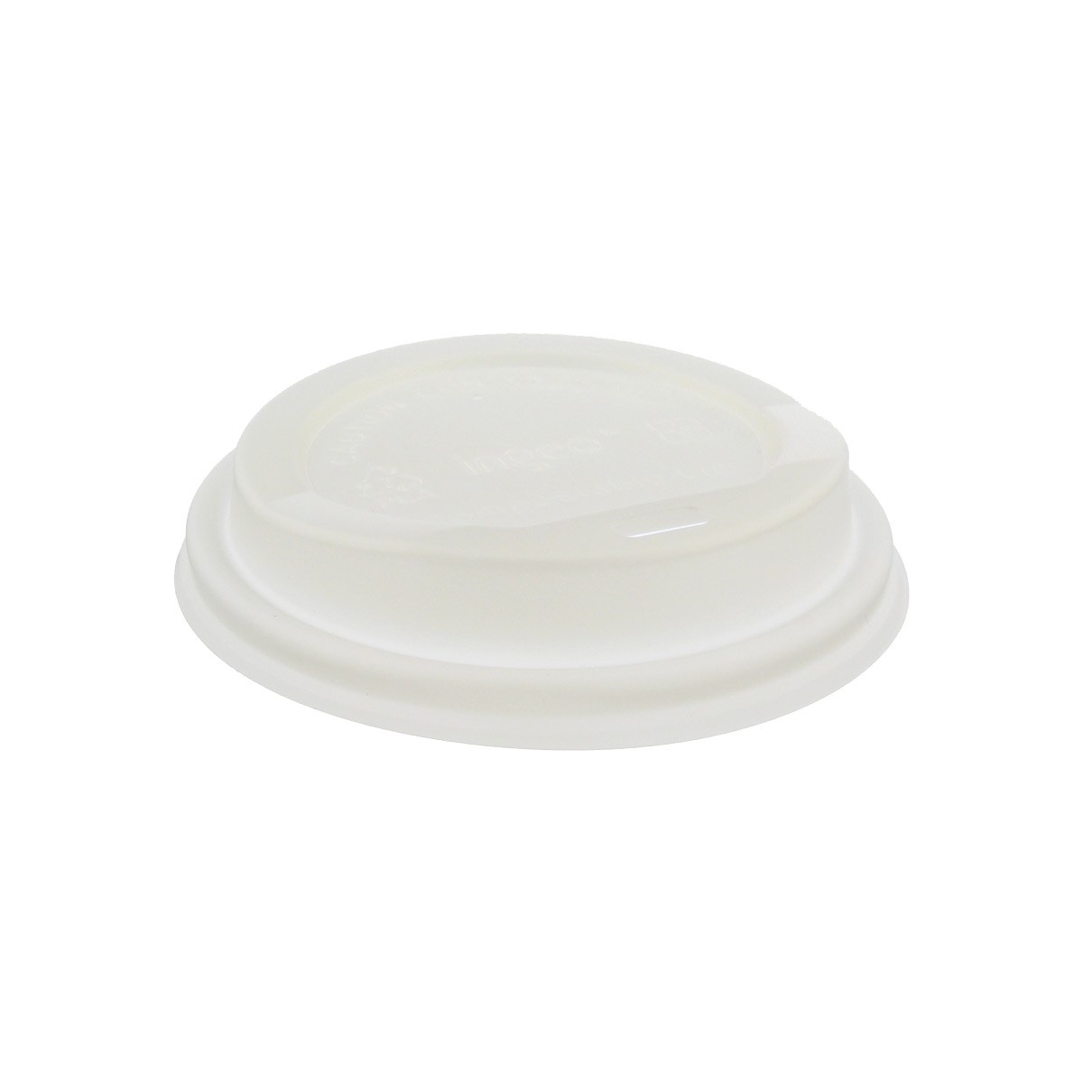 White Compostable PLA Hot Coffee Cup Lids