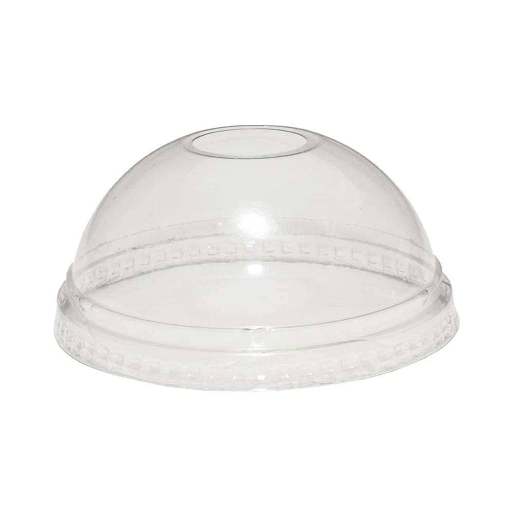 1216OZ Clear Dome Smoothie Cup Lids With No Hole