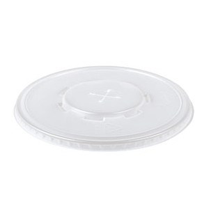 12/16OZ Clear Flat Lid With a Hole