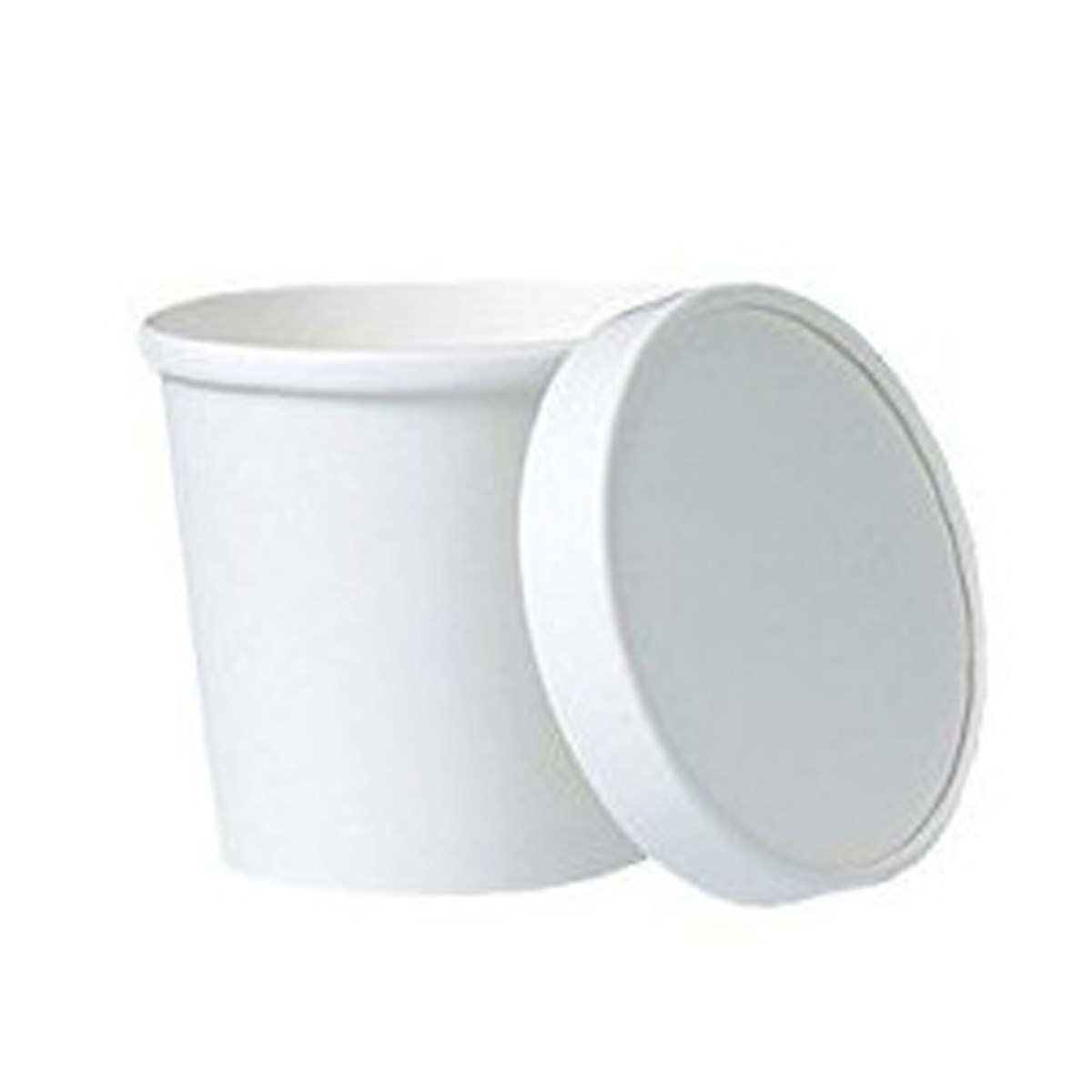26OZ White Soup Curry Food Cup Lid Combo
