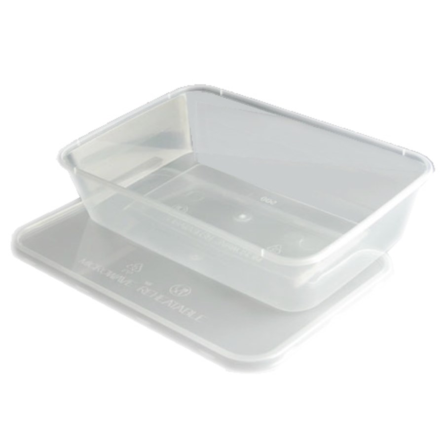 Plastic Takeaway Microwavable Food Container Box With Lid