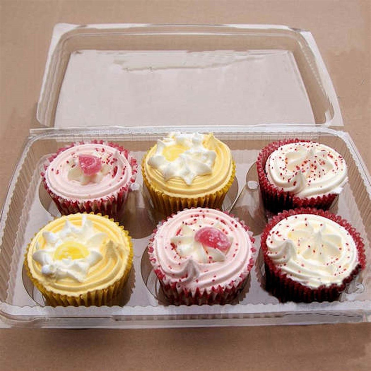 6 Compartment Fairy Cake Container 264 X 178 X 60MM