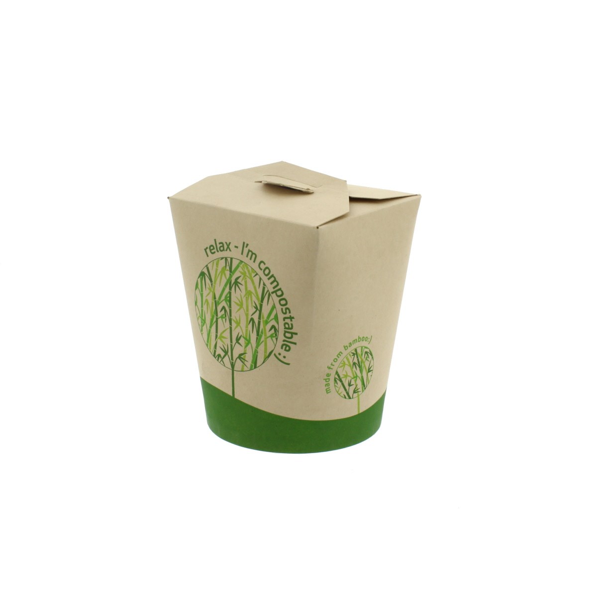 Leaf Bamboo Compostable Round Noodle Box