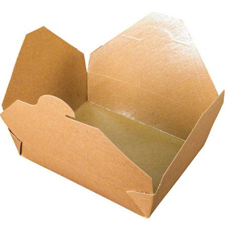 No. 12 1000ML Leaf Leakproof Brown Kraft Food Boxes