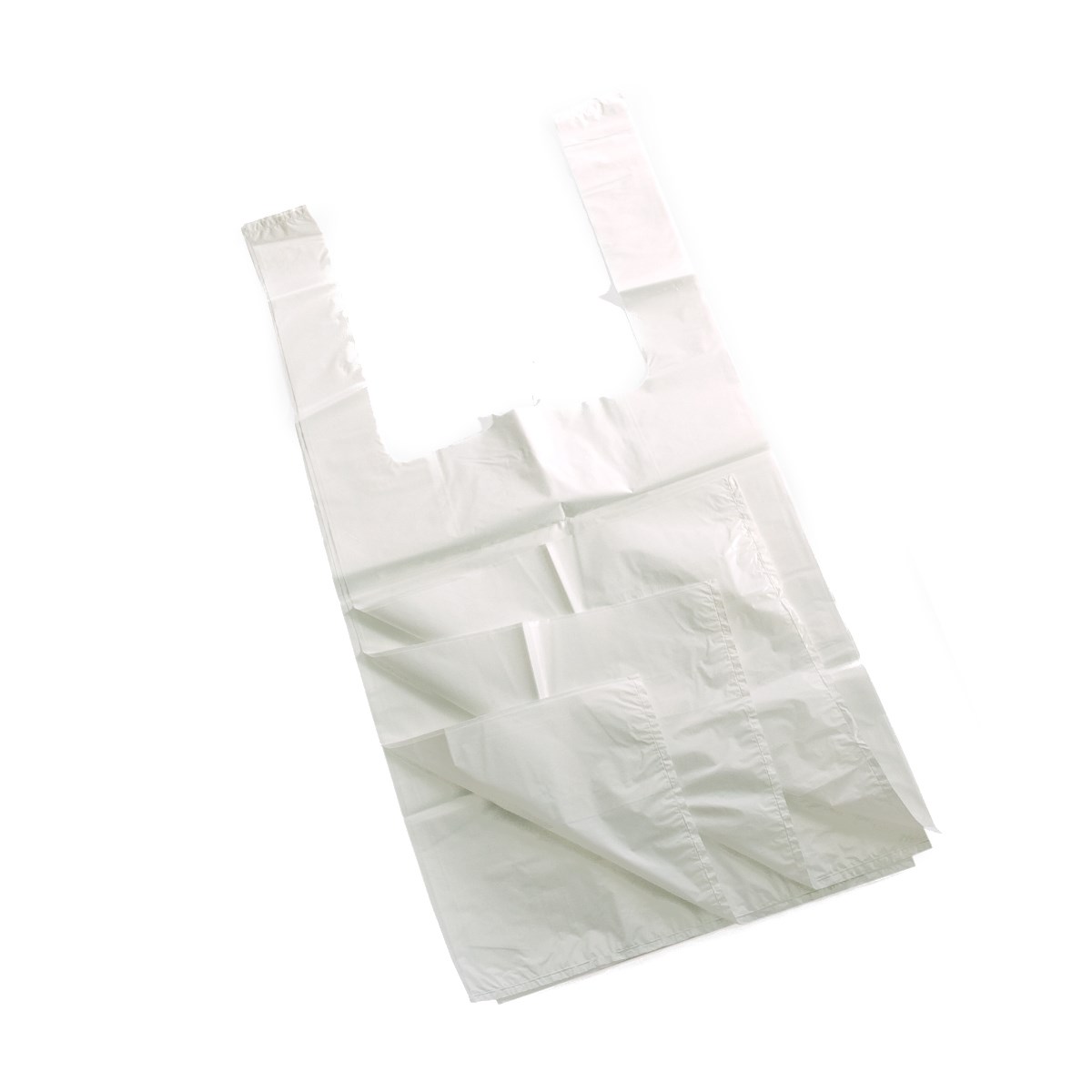 11 X 17 X 21 Inch White Plastic Carrier Bags 13 Micron
