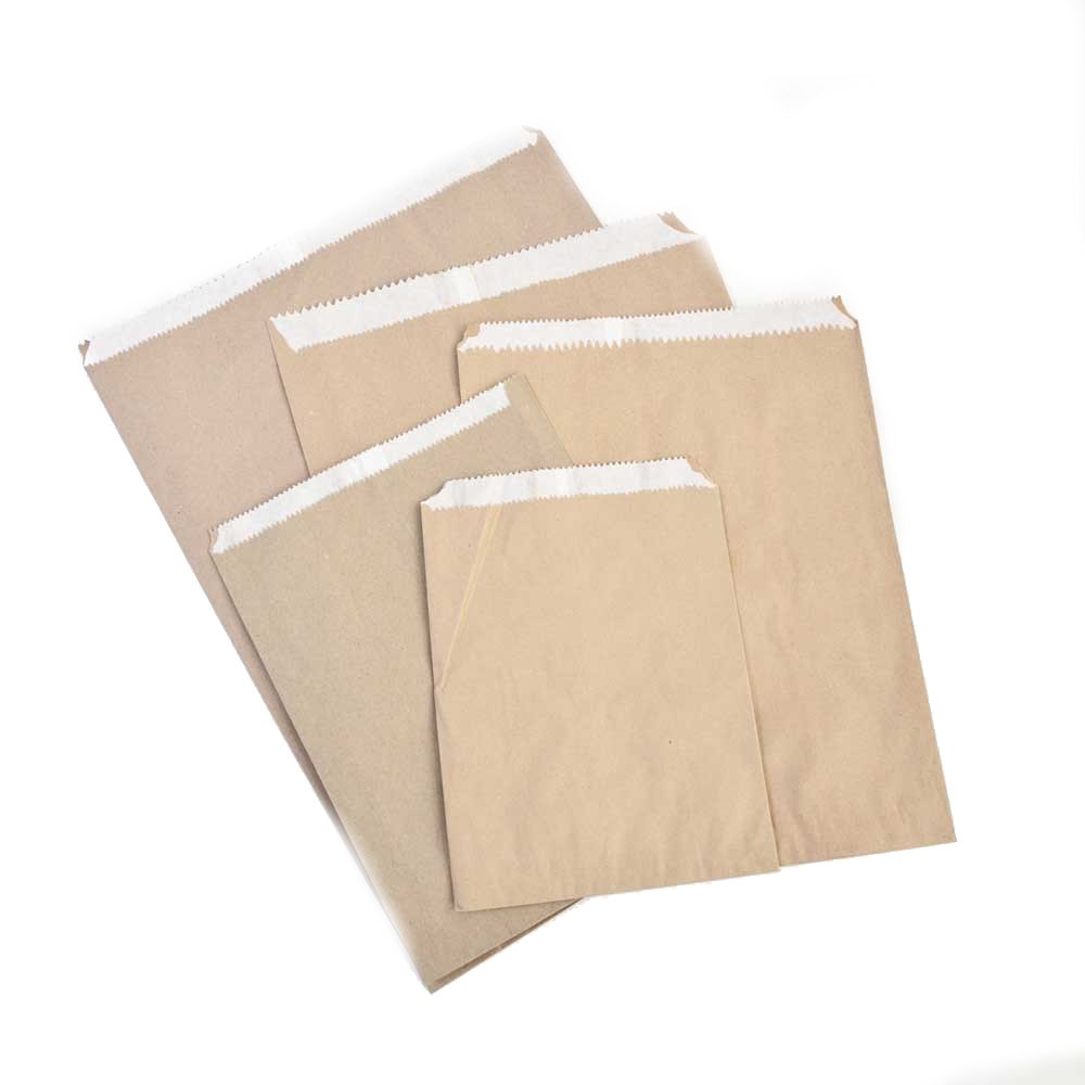 2 LB White Lined Paper Bags 7 X 9 Inch