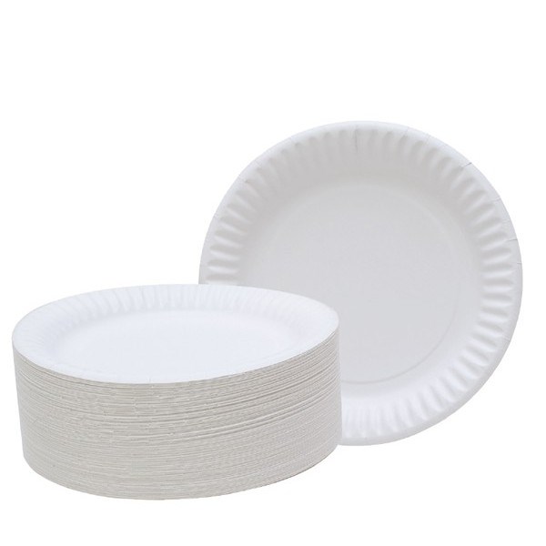 6 Inch Disposable White Paper Plates