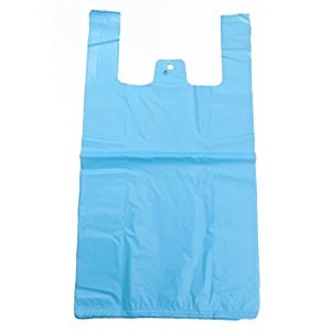Blue Plastic Carrier Bag 215 + 130 X 440MM 14MU