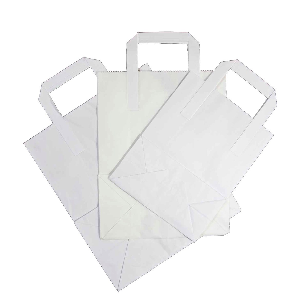 White Kraft Paper Carrier Bags