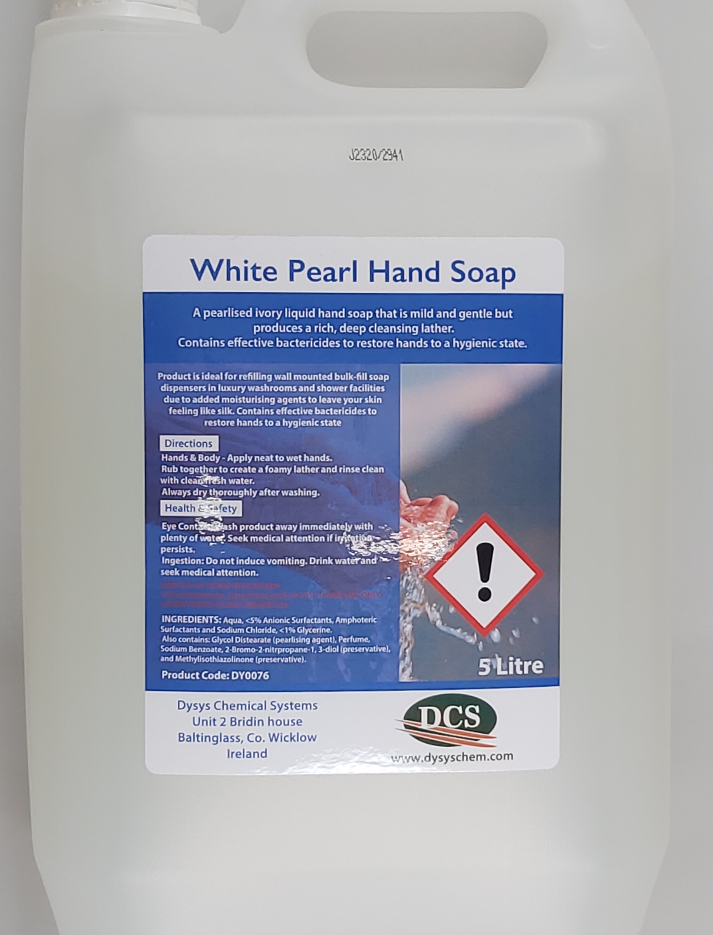 Hand Soap Luxury Antibacterial 5 Litre White Pearl