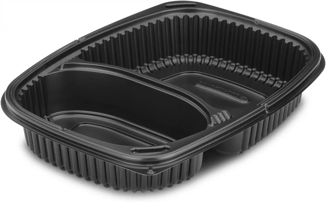 34oz 3 Compart Microwave Tray Base - Catex.ie