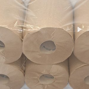 Eco Natural Kraft Centrefeed Roll 2ply Embossed