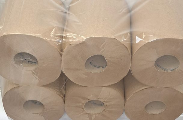 Eco Natural Kraft Centrefeed Roll 2ply Embossed