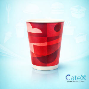 12oz Double Wall PE Cup Ireland with Sunrise design for hot coffee