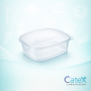 Bulk pack of 200 clear 2000cc plastic oval salad bowls for large catering portions