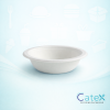 Eco-friendly 340ml round compostable bowl made from natural cream bagasse sugarcane moulded fibre