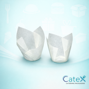 4 Cavity Cupcake Boxes with Window Ireland - Bulk pack of 25 white 75mm deep muffin boxes