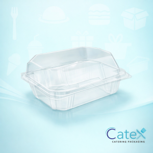 4 Doughnut Plastic Hinged Boxes Ireland - Bulk pack of 250 clear bakery clamshells