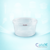 Bulk pack of 252 clear 500cc twisty hinged salad bowls with secure ringlock lids for food production