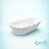 6x2.5 Greaseproof Cake Cases Ireland - Bulk pack of 1000 white rectangular loaf cake liners