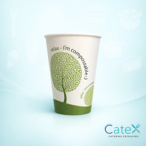 7.5oz Compostable PLA Vending Cup Ireland - Bulk pack of 2000 plant-based Leafware cups