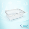 Bulk pack of 400 clear 750cc compostable PLA plant-based plastic salad containers