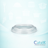 8oz PET Dessert Pot Lids Ireland - Bulk pack of 1000 clear plastic secure fit lids
