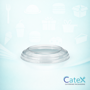 8oz PET Dessert Pot Lids Ireland - Bulk pack of 1000 clear plastic secure fit lids