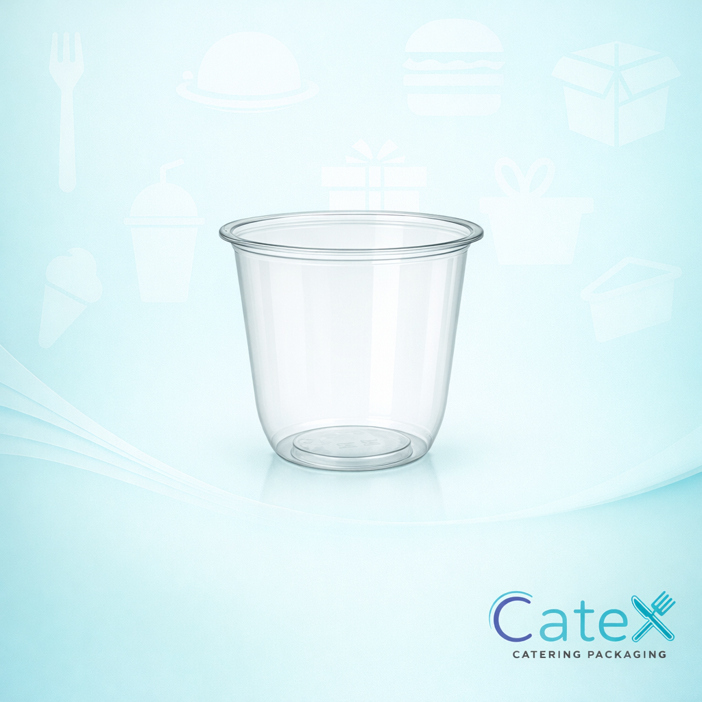 8oz PET Dessert Pots Ireland - Bulk pack of 1000 clear plastic cold food cups