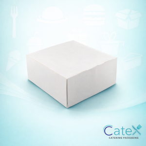 8x8x4 Cake Boxes with Window Ireland - Bulk pack of 250 white square bakery boxes