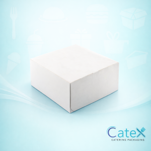 8x8x4 Inch White Cake Boxes Ireland - Bulk pack of 250 heavy duty 250GSM bakery boxes