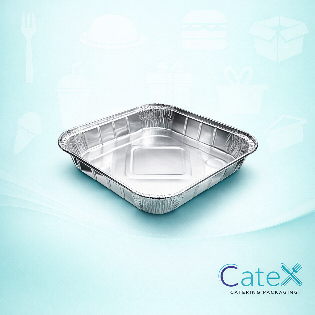 9x9 Foil Containers Ireland - Bulk pack of 200 large square aluminum trays