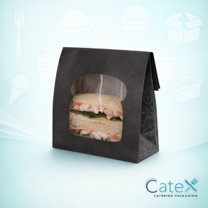 Black Laminated Sandwich Bags Ireland from the Elegance range