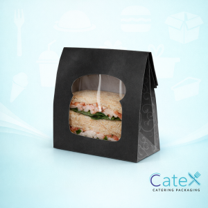 Black Laminated Sandwich Bags Ireland - Premium 250 pack of Elegance black deli bags