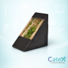 Black Sandwich Wedges Ireland made from premium kraft paper with clear window