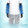 Bulk pack of 2000 blue plastic disposable oversleeves for food industry hygiene