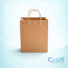 Bulk 150 pack of premium 100gsm brown kraft paper carrier bags with twisted handles 240x110x310mm for artisan shops