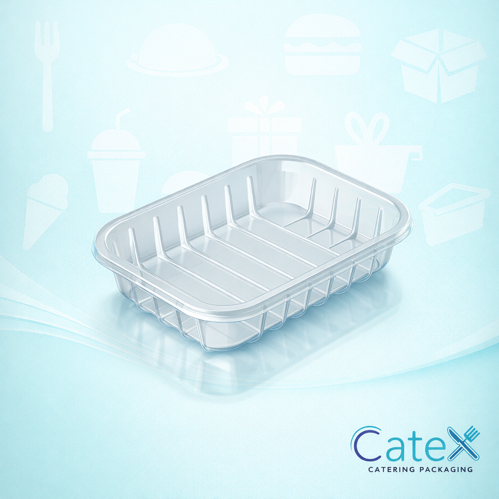 C2e Black Absorbent Food Trays Ireland - Bulk pack of 540 absorbent 180x130x38mm black trays
