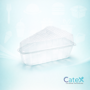 Cake Slice Containers Ireland - Bulk pack of 600 clear 150mm x 80mm deep PET plastic wedge boxes
