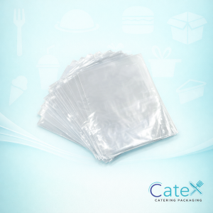 Pack of 250 clear 18x24 inch poly bags 200 gauge EP25 certified for food contact