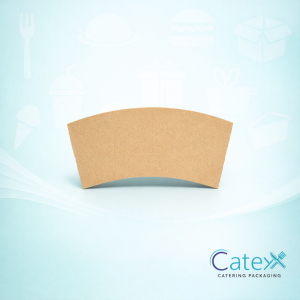 Compostable Coffee Cup Sleeves Ireland - Kraft brown corrugated clutches for 8oz and 10oz cups