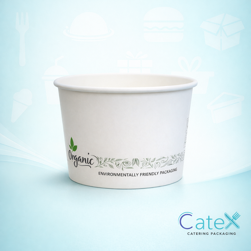 Compostable Soup Cups with Lids Ireland - 16oz Leaf Greenspirit Bamboo Combo