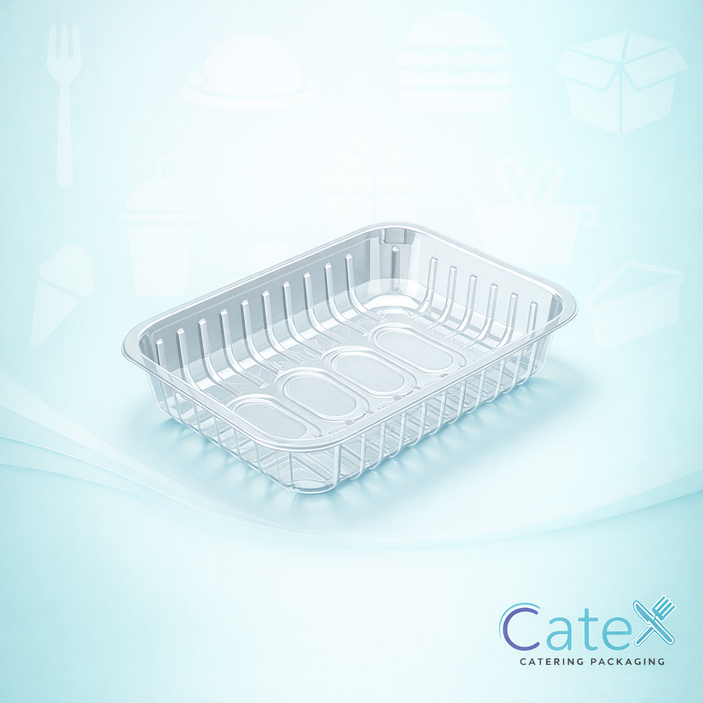 D13-55 Black Padded Food Trays Ireland - Bulk pack of 400 absorbent 238x166x37mm black trays