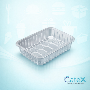 D1365 Padded Clear Food Trays Ireland - Bulk pack of 200 absorbent 239x167x65mm deep trays