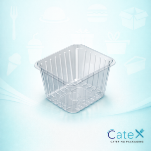 Bulk pack of 324 deep D2/120 clear plastic food trays with integrated absorbent pads