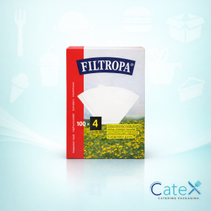 Filtropa Size 4 Filter Papers Ireland - Box of 100 white coffee filters