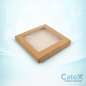 Bulk pack of 270 white square windowed food to go boxes 125 x 125 x 60mm