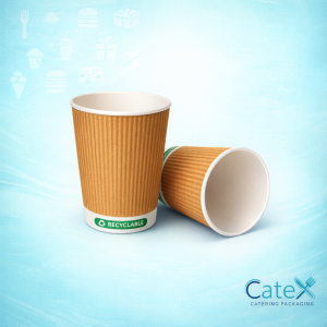 Kraft Bio Ripple Cup Ireland with triple-wall insulation for hot coffee