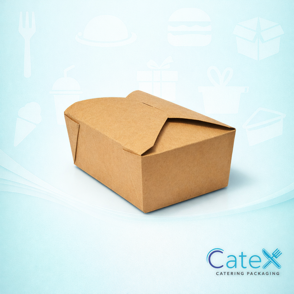 Kraft Microwavable Food Boxes Ireland - Brown leak-proof takeaway containers